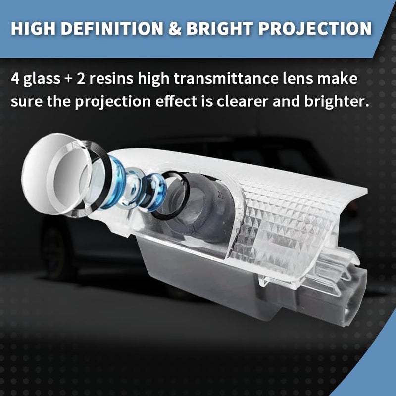 akarin LED Car Door Logo Lights Compatible for TX350/TX500H/TX550H+ 2024-present Courtesy Projector Laser Welcome Lamp Puddle Lights Kit Car Accessories (tx 2024-prsent) - Image 5